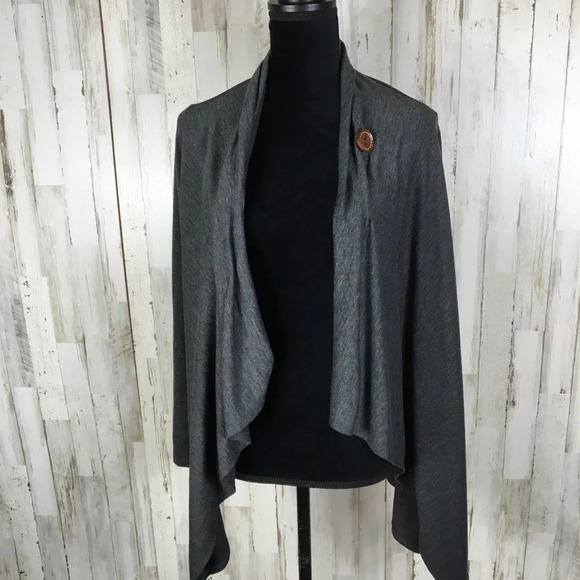 Bobeau Cardigan Poncho Shawl Single Button Cover - Picture 4 of 6